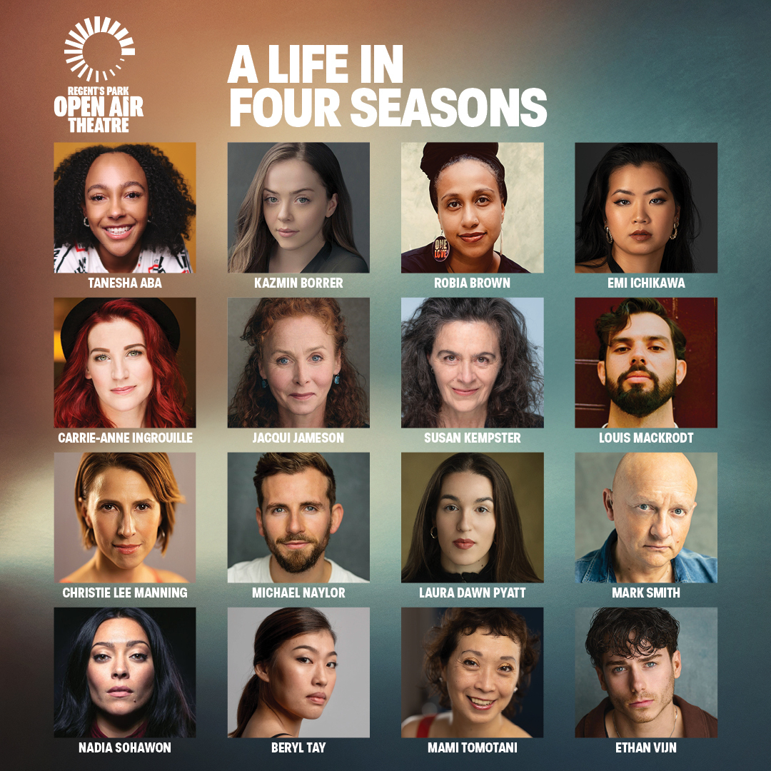 Headshots of cast from A Life in Four Seasons