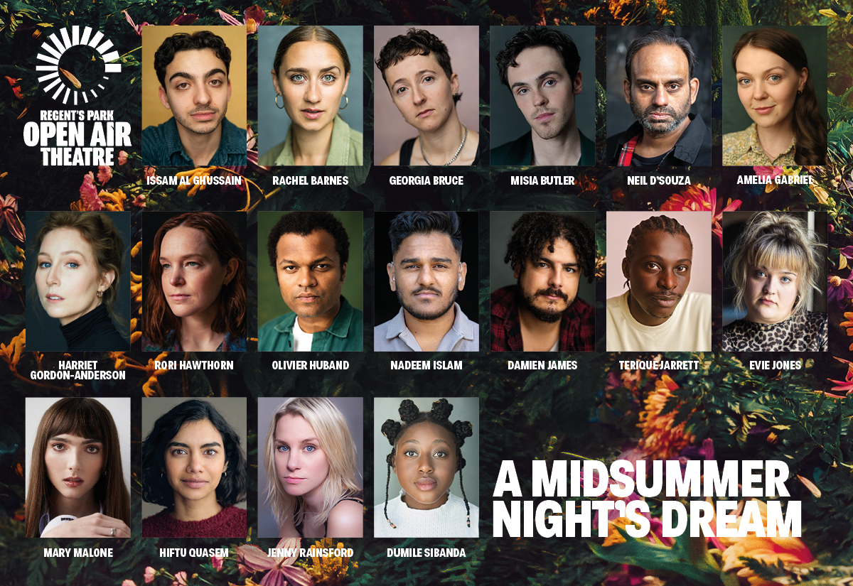 A Midsummer Night's Dream cast headshots and names